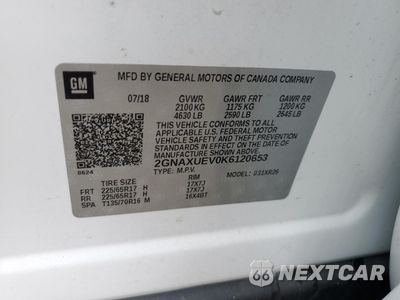 Zdjęcie 13 z 13 samochodu: 2019 CHEVROLET EQUINOX LT VIN:2GNAXUEV0K6120653 - miniatura
