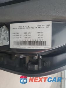 Zdjęcie 12 z 12 samochodu: 2003 MITSUBISHI GALANT ES VIN:4A3AA46G73E603707 - miniatura