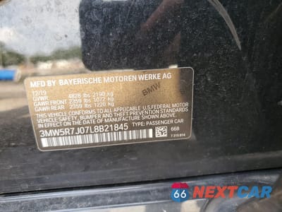 Zdjęcie 12 z 12 samochodu: 2020 BMW 330XI VIN:3MW5R7J07L8B21845 - miniatura