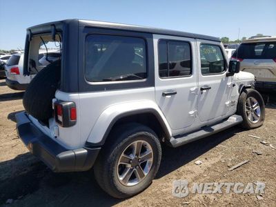 Trzecie zdjęcie samochodu z tyłu: 2020 JEEP WRANGLER UNLIMITED SAHARA VIN:1C4HJXEN0LW216574 - miniatura