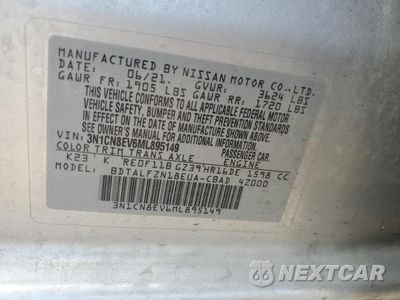 Zdjęcie 12 z 12 samochodu: 2021 NISSAN VERSA SV VIN:3N1CN8EV6ML895149 - miniatura
