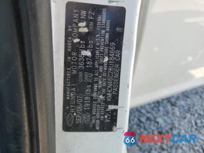 Zdjęcie 12 z 12 samochodu: 2008 HYUNDAI ACCENT GLS VIN:KMHCN46C28U184669 - miniatura