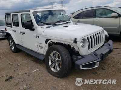 Czwarte zdjęcie samochodu z boku: 2020 JEEP WRANGLER UNLIMITED SAHARA VIN:1C4HJXEN0LW216574 - miniatura