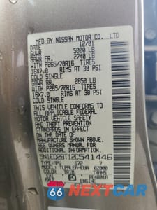 Zdjęcie 13 z 13 samochodu: 2002 NISSAN XTERRA XE VIN:5N1ED28T12C541446 - miniatura