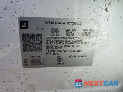 Zdjęcie 14 z 14 samochodu: 2020 CADILLAC XT6 SPORT VIN:1GYKPHRS2LZ140309 - miniatura