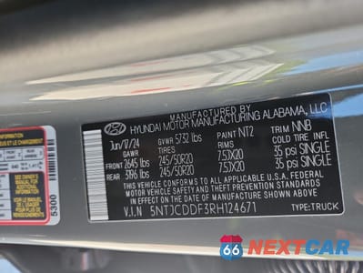 Zdjęcie 12 z 15 samochodu: 2024 HYUNDAI SANTA CRUZ NIGHT VIN:5NTJCDDF3RH124671 - miniatura