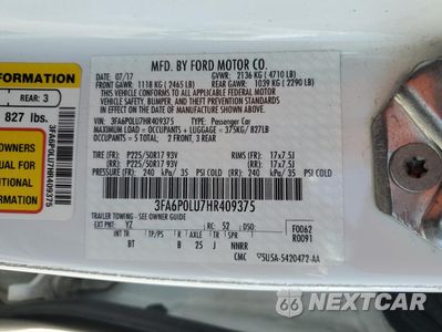 Zdjęcie 12 z 12 samochodu: 2017 FORD FUSION SE HYBRID VIN:3FA6P0LU7HR409375 - miniatura