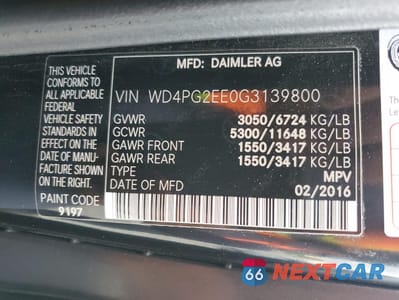 Zdjęcie 13 z 15 samochodu: 2016 MERCEDES-BENZ METRIS VIN:WD4PG2EE0G3139800 - miniatura