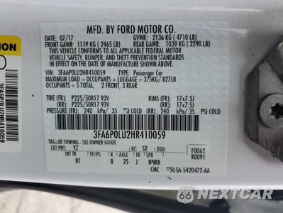 Zdjęcie 12 z 13 samochodu: 2017 FORD FUSION SE HYBRID VIN:3FA6P0LU2HR410059 - miniatura