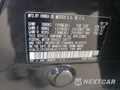 Zdjęcie 13 z 13 samochodu: 2018 HONDA HR-V LX VIN:3CZRU6H38JG724555 - miniatura