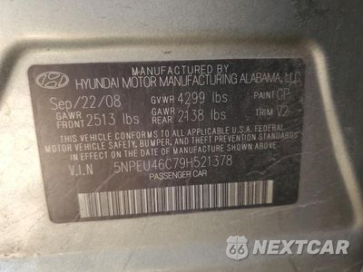 Zdjęcie 12 z 12 samochodu: 2009 HYUNDAI SONATA SE VIN:5NPEU46C79H521378 - miniatura