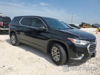 Czwarte zdjęcie samochodu z boku: 2021 CHEVROLET TRAVERSE LS VIN:1GNERFKW6MJ185601 - miniatura