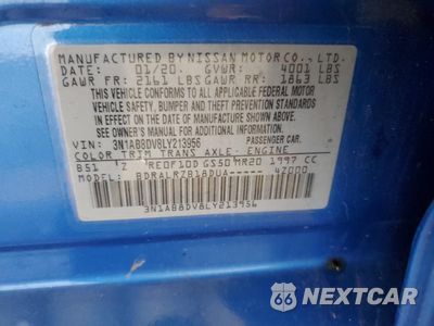 Zdjęcie 12 z 13 samochodu: 2020 NISSAN SENTRA SR VIN:3N1AB8DV8LY213956 - miniatura