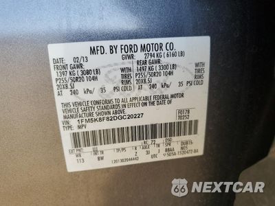 Zdjęcie 13 z 15 samochodu: 2013 FORD EXPLORER LIMITED VIN:1FM5K8F82DGC20227 - miniatura