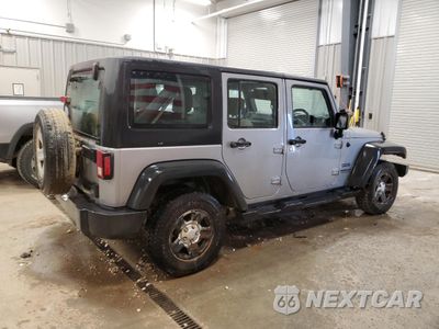 Trzecie zdjęcie samochodu z tyłu: 2016 JEEP WRANGLER UNLIMITED SPORT VIN:1C4BJWKG4GL107788 - miniatura