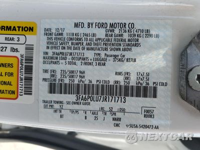 Zdjęcie 12 z 13 samochodu: 2018 FORD FUSION SE HYBRID VIN:3FA6P0LU7JR171713 - miniatura