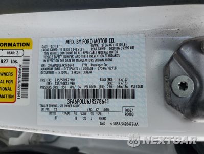 Zdjęcie 12 z 13 samochodu: 2018 FORD FUSION SE HYBRID VIN:3FA6P0LU6JR278641 - miniatura