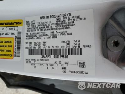 Zdjęcie 12 z 13 samochodu: 2018 FORD FUSION SE HYBRID VIN:3FA6P0LU4JR129810 - miniatura