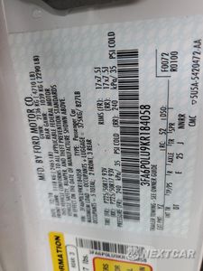 Zdjęcie 12 z 13 samochodu: 2019 FORD FUSION SE VIN:3FA6P0LU9KR184058 - miniatura