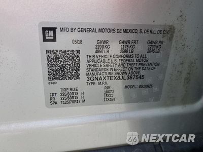 Zdjęcie 13 z 16 samochodu: 2018 CHEVROLET EQUINOX LT VIN:3GNAXTEX8JL387545 - miniatura