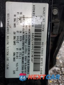 Zdjęcie 12 z 12 samochodu: 2004 MAZDA 3 S VIN:JM1BK323641173999 - miniatura