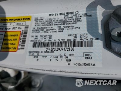 Zdjęcie 12 z 13 samochodu: 2018 FORD FUSION SE HYBRID VIN:3FA6P0LUXJR172130 - miniatura
