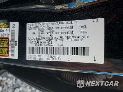 Zdjęcie 12 z 13 samochodu: 2020 TOYOTA TUNDRA CREWMAX SR5 VIN:5TFDY5F17LX902020 - miniatura
