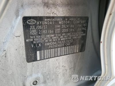 Zdjęcie 12 z 15 samochodu: 2018 HYUNDAI ELANTRA SEL VIN:KMHD84LF4JU519253 - miniatura