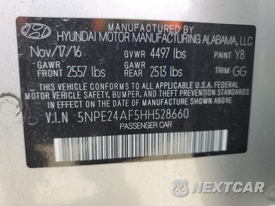 Zdjęcie 12 z 12 samochodu: 2017 HYUNDAI SONATA SE VIN:5NPE24AF5HH528660 - miniatura