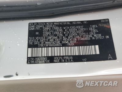 Zdjęcie 12 z 12 samochodu: 2006 TOYOTA TUNDRA DOUBLE CAB LIMITED VIN:5TBET38106S548655 - miniatura