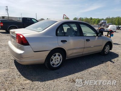 Trzecie zdjęcie samochodu z tyłu: 2001 HONDA CIVIC LX VIN:2HGES16571H589118 - miniatura