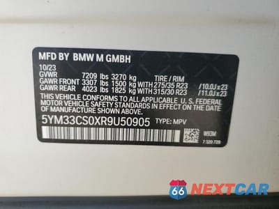 Zdjęcie 14 z 14 samochodu: 2024 BMW XM LABEL VIN:5YM33CS0XR9U50905 - miniatura