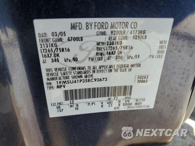 Zdjęcie 13 z 15 samochodu: 2005 FORD EXCURSION XLT VIN:1FMSU41P35EC93673 - miniatura