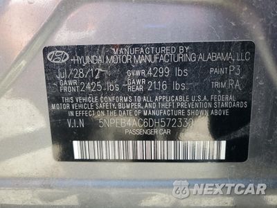 Zdjęcie 12 z 12 samochodu: 2013 HYUNDAI SONATA GLS VIN:5NPEB4AC6DH572330 - miniatura
