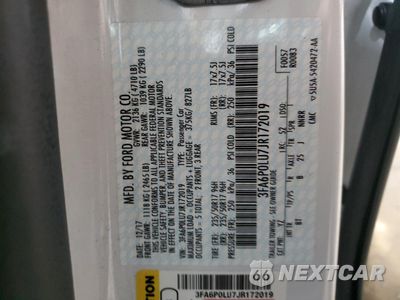 Zdjęcie 12 z 12 samochodu: 2018 FORD FUSION SE HYBRID VIN:3FA6P0LU7JR172019 - miniatura