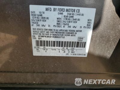 Zdjęcie 12 z 14 samochodu: 2019 FORD EDGE TITANIUM VIN:2FMPK4K91KBB22732 - miniatura