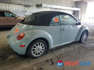 Trzecie zdjęcie samochodu z tyłu: 2005 VOLKSWAGEN NEW BEETLE GLS VIN:3VWCM31Y85M302631 - miniatura