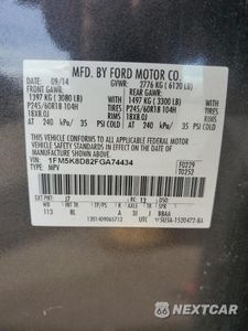 Zdjęcie 12 z 12 samochodu: 2015 FORD EXPLORER XLT VIN:1FM5K8D82FGA74434 - miniatura