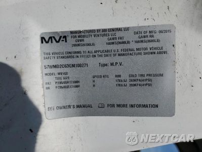 Zdjęcie 13 z 13 samochodu: 2016 MV-1 MV-1 VIN:57WMD2C63GM100271 - miniatura