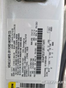 Zdjęcie 12 z 13 samochodu: 2018 FORD FUSION SE HYBRID VIN:3FA6P0LU1JR171691 - miniatura