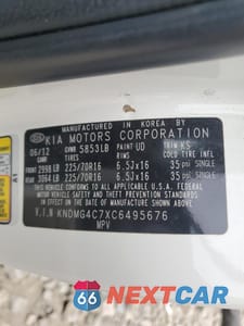 Zdjęcie 13 z 13 samochodu: 2012 KIA SEDONA LX VIN:KNDMG4C7XC6495676 - miniatura