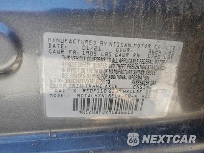 Zdjęcie 12 z 12 samochodu: 2021 NISSAN VERSA SR VIN:3N1CN8FVXML856613 - miniatura