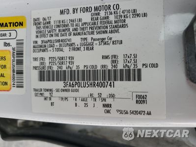 Zdjęcie 12 z 13 samochodu: 2017 FORD FUSION SE HYBRID VIN:3FA6P0LU5HR400741 - miniatura