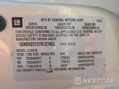 Zdjęcie 13 z 15 samochodu: 2007 CHEVROLET UPLANDER LS VIN:1GNDV23157D127453 - miniatura