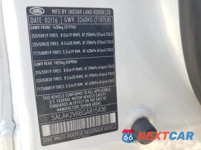Zdjęcie 13 z 13 samochodu: 2016 LAND ROVER LR4 HSE LUXURY VIN:SALAK2V66GA815436 - miniatura
