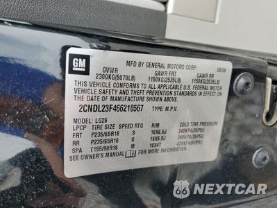 Zdjęcie 13 z 13 samochodu: 2006 CHEVROLET EQUINOX LS VIN:2CNDL23F466210567 - miniatura