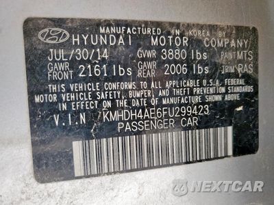 Zdjęcie 12 z 12 samochodu: 2015 HYUNDAI ELANTRA SE VIN:KMHDH4AE6FU299423 - miniatura