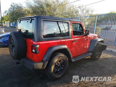 Trzecie zdjęcie samochodu z tyłu: 2018 JEEP WRANGLER SPORT VIN:1C4GJXAG1JW161259 - miniatura