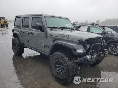 Czwarte zdjęcie samochodu z boku: 2021 JEEP WRANGLER UNLIMITED SPORT VIN:1C4HJXDN6MW589878 - miniatura