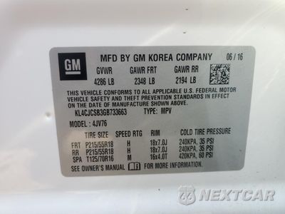 Zdjęcie 13 z 15 samochodu: 2016 BUICK ENCORE VIN:KL4CJCSB3GB733663 - miniatura